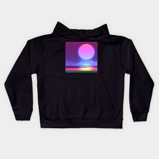 Into the Synthwave Sunset Kids Hoodie